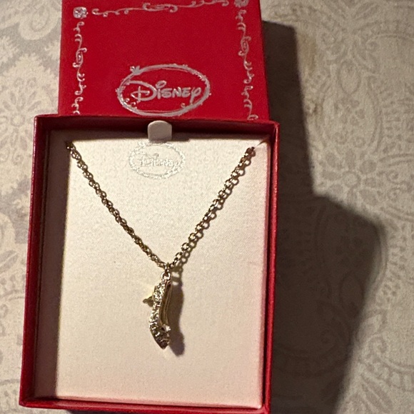 Disney Jewelry - NWT Disney Gold Necklace with Sparkling Pendant